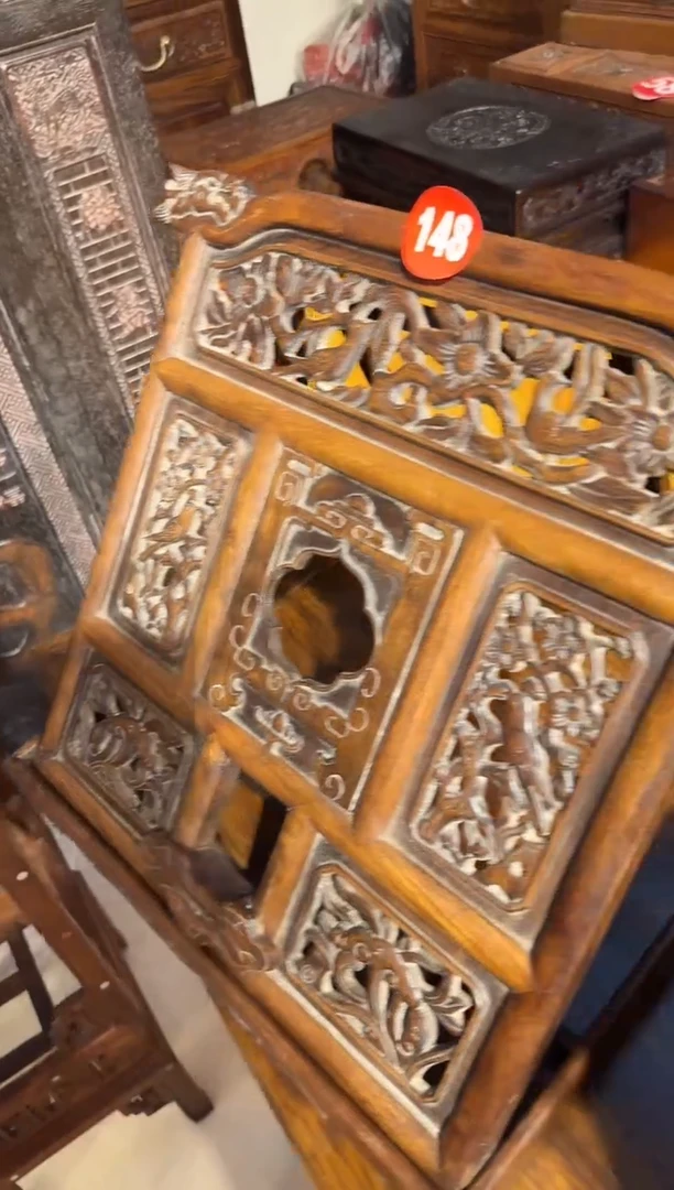 【闪购商品】木木艺黄花梨喜鹊登梅书架698.888