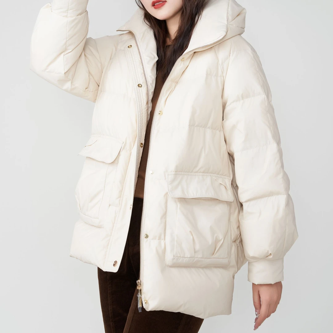 白鸭绒羽绒服女款冬季时尚保暖休闲