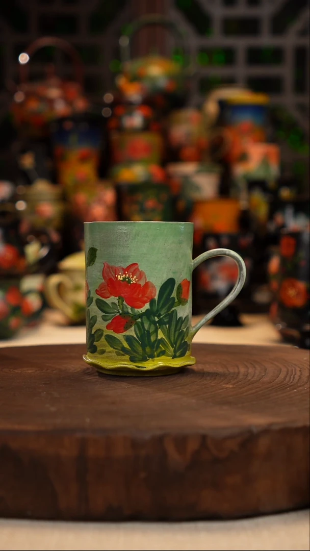 油画    釉下彩   杯子