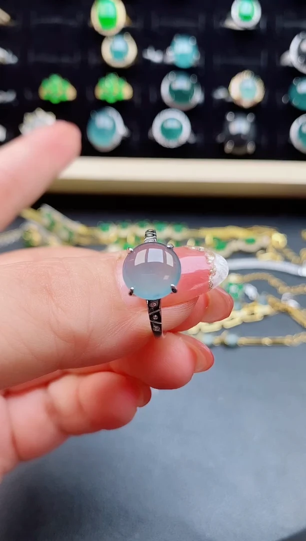 【闪购商品】翡翠戒指银S925镶嵌858500