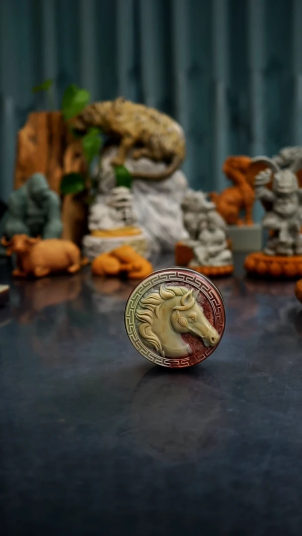 【闪购商品】紫袍玉带石马首手把