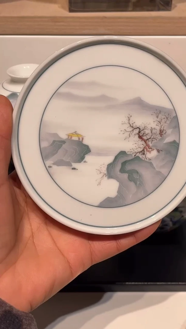 景德镇文祥窑手工釉下彩陶瓷单杯