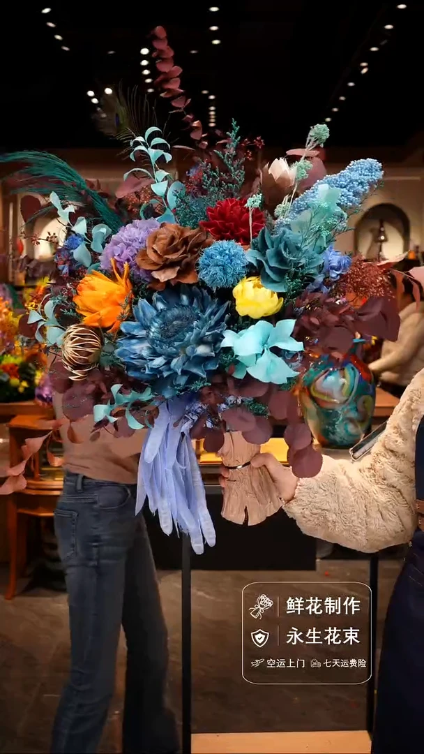 手工艺品琉璃手工花器花束空运包邮送货上门-以图片为准