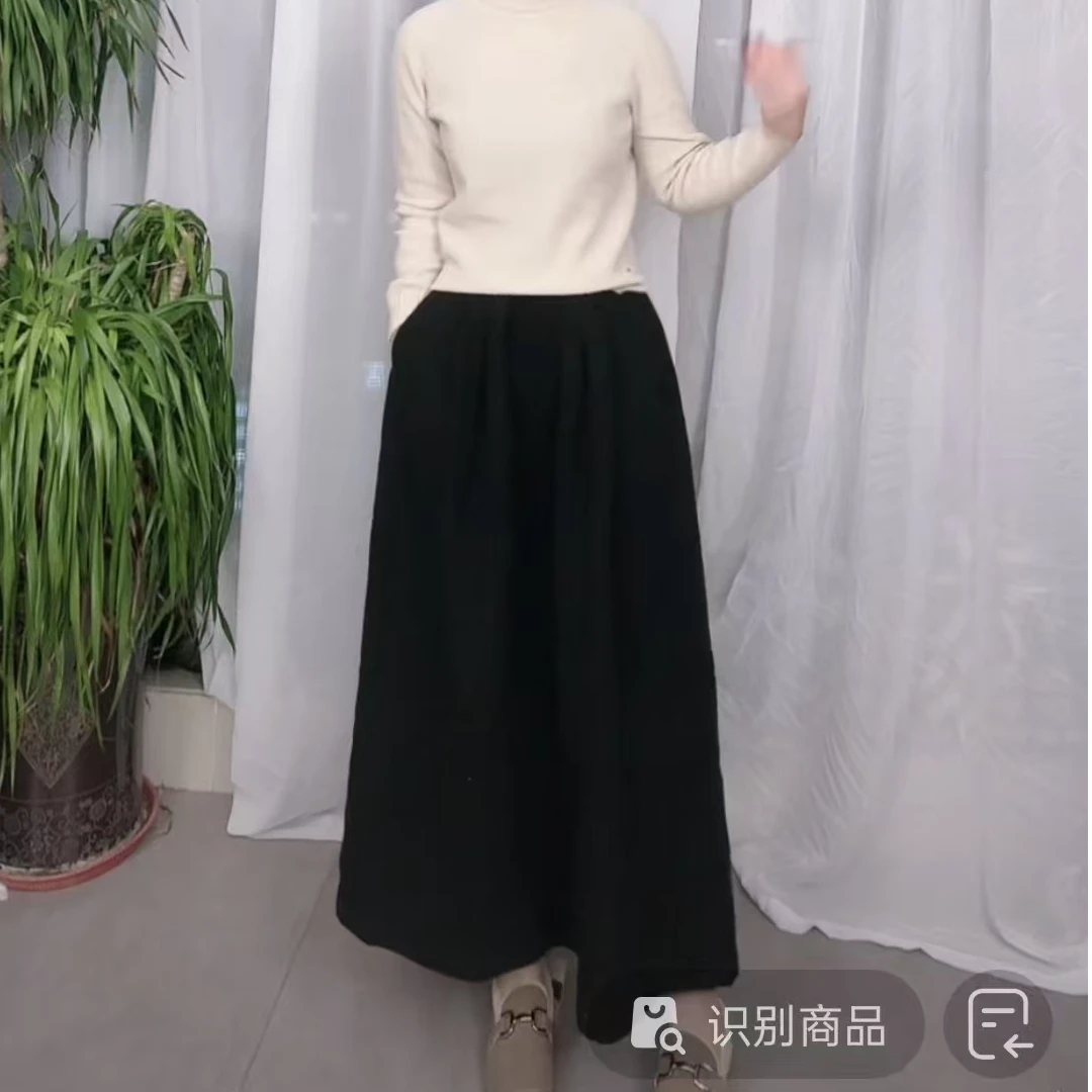 2025春季新款加厚汉麻半裙女XHH 0156