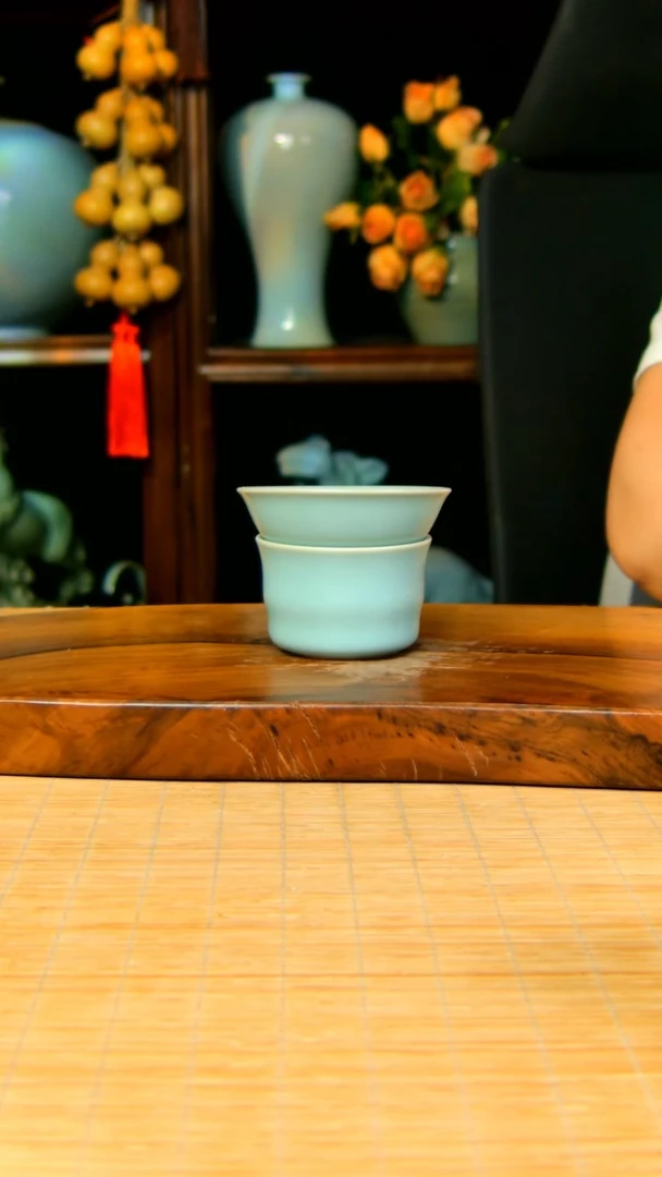 汝瓷茶漏原矿天青不完美