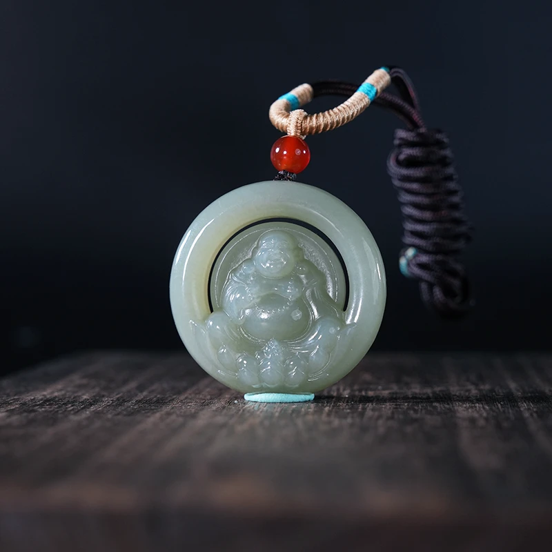 lot19 和田玉佛公挂件/DW51226-046497 保利山东