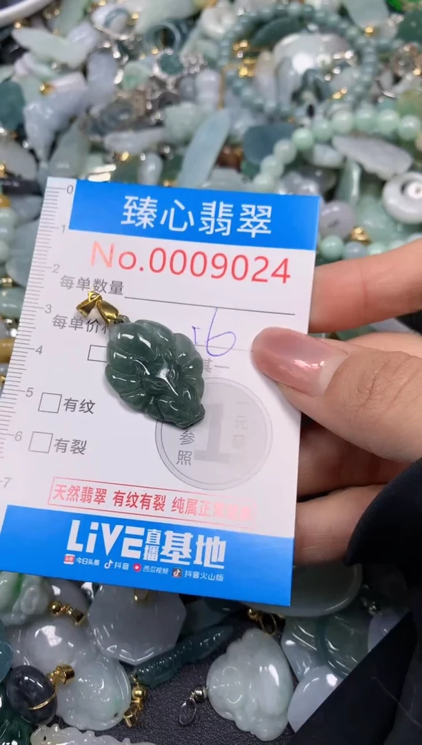 【闪购商品】翡翠颈饰未镶嵌含绳0009024