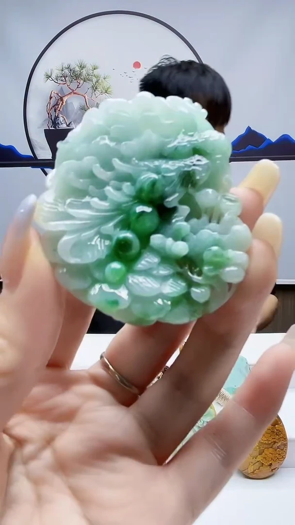 未镶嵌定制翡翠毛货挂件18