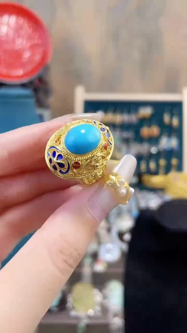 非遗手工花丝镶嵌戒指