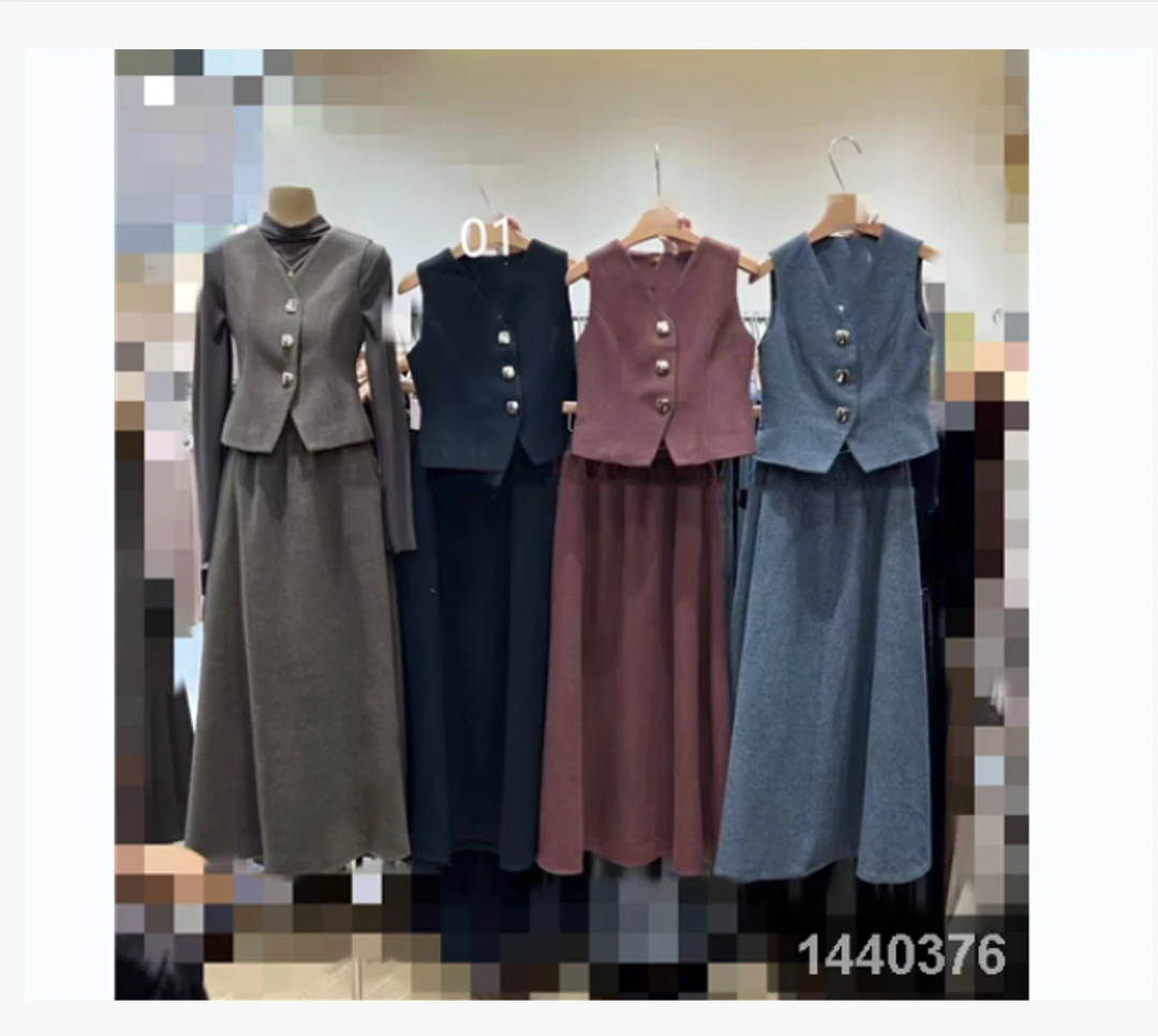小妳XiaoNi———（冬款气质马甲套装裙1440376）