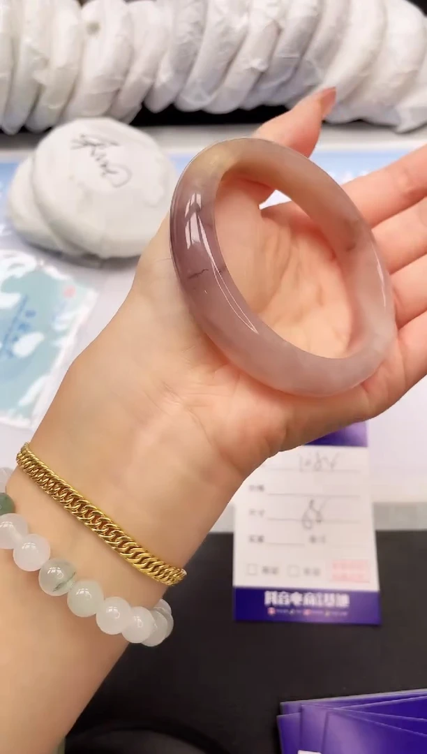 未镶嵌手镯石英质玉11K54-58