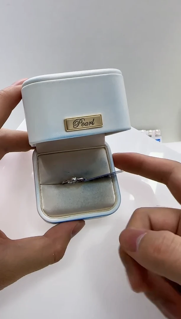 【闪购商品】海水珍珠DA银S925镶嵌c771 灰珠戒指5