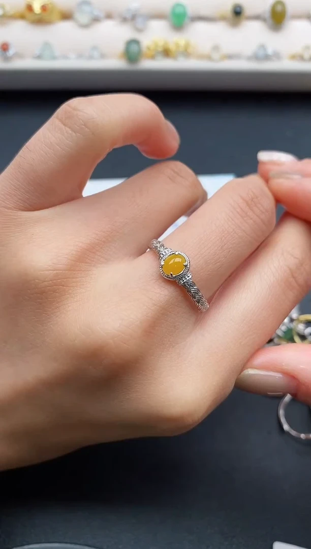 银S925镶嵌戒指翡翠111111111+4