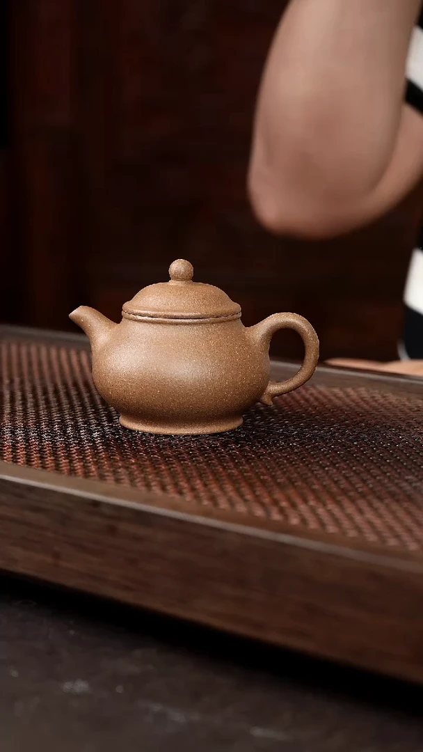 茶壶紫砂芝麻绿潘壶