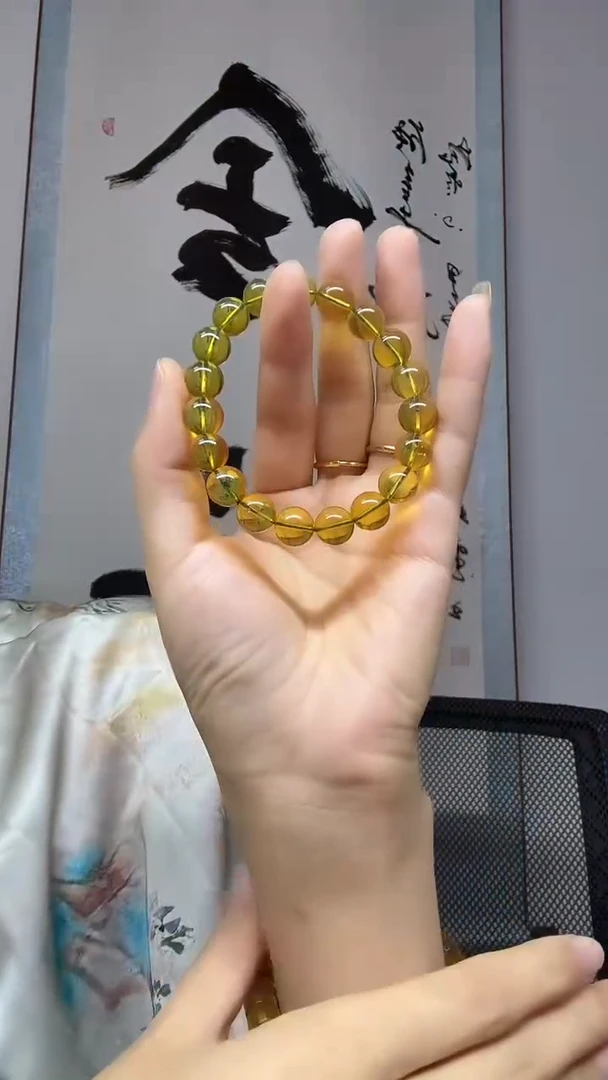 手串琥珀未镶嵌金蓝珀卡10
