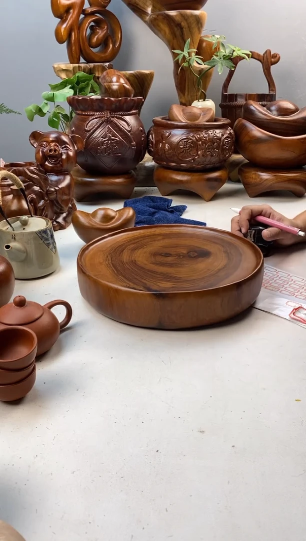 香樟木A34加厚圆盘/尺寸27*27*6