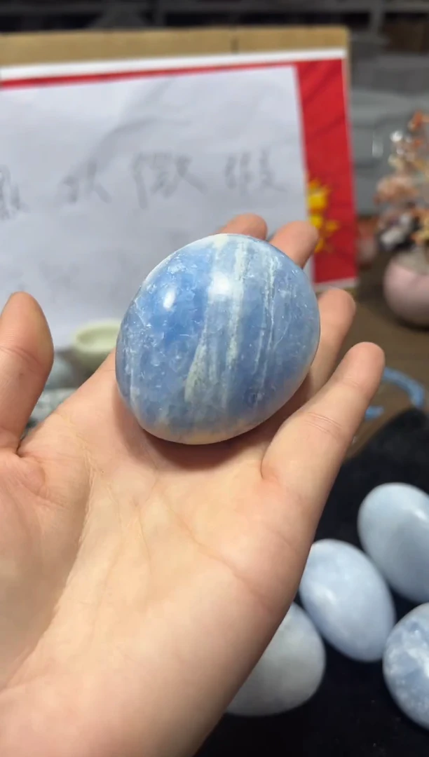 银S925镶嵌珠宝半成品水晶天青石把玩多样性发其一