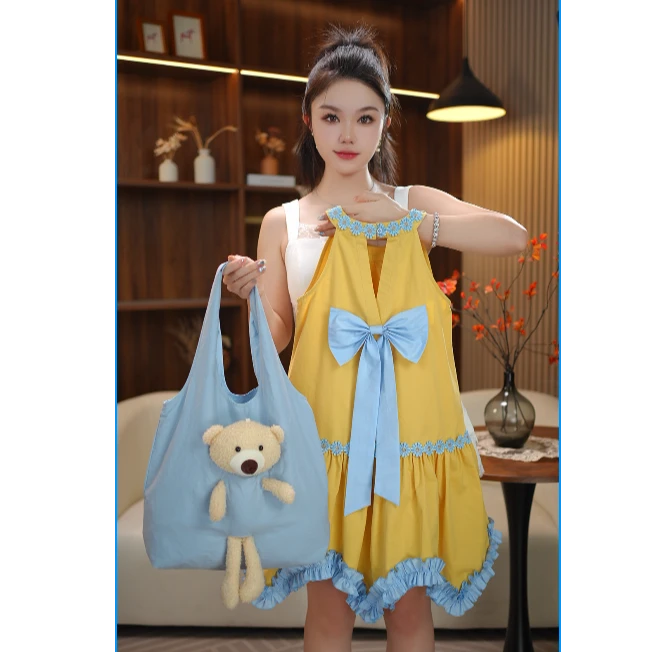 AODUOSEN/奥多森高端定制不规则夏季蝴蝶结休闲公主裙（新）