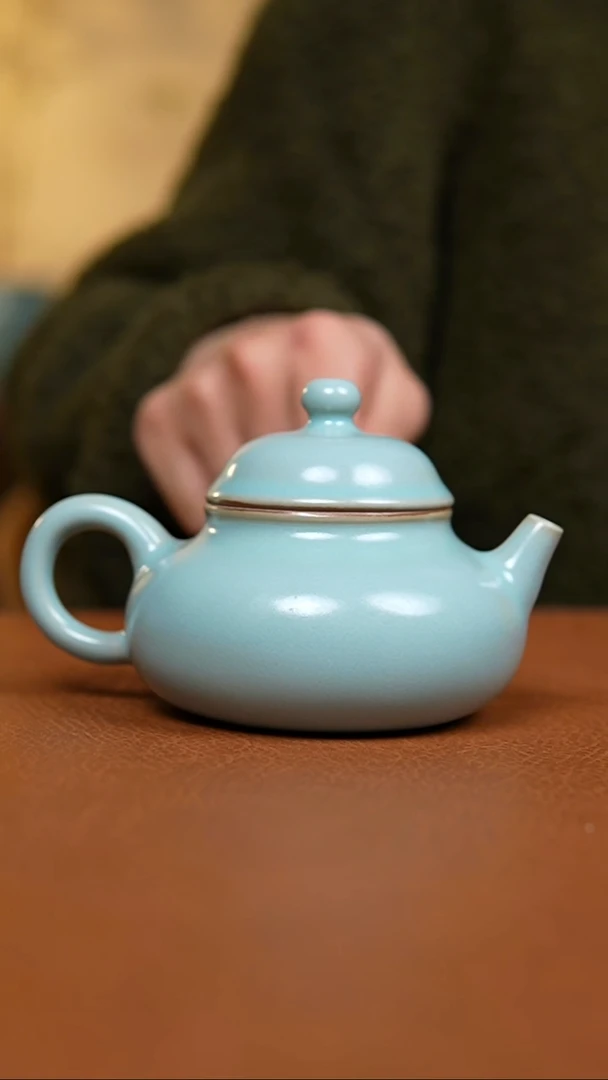 壶仿古天青精工容天壶瑕福利