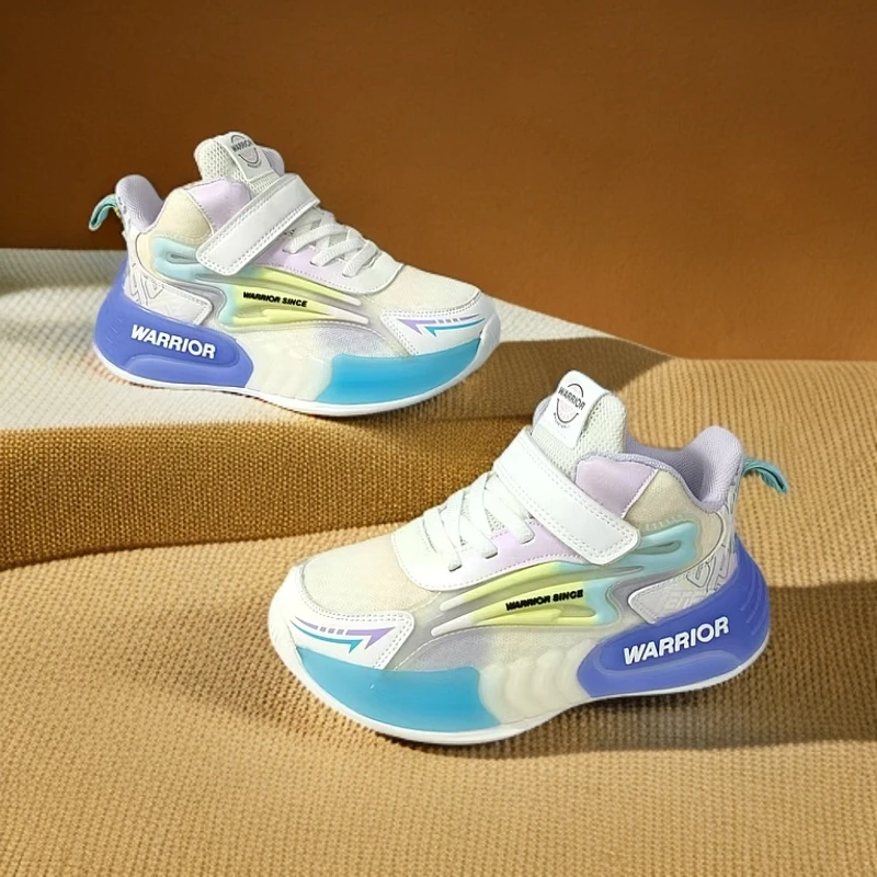 Warrior/回力707春秋季粘扣双网时尚透气儿童软底轻便运动鞋B-16