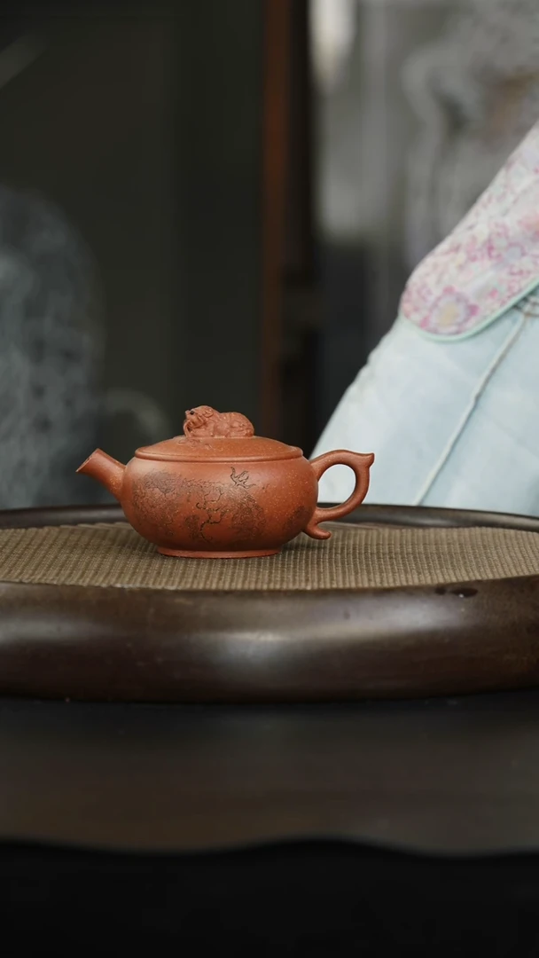 茶壶紫砂紫砂壶54 狮子绣球