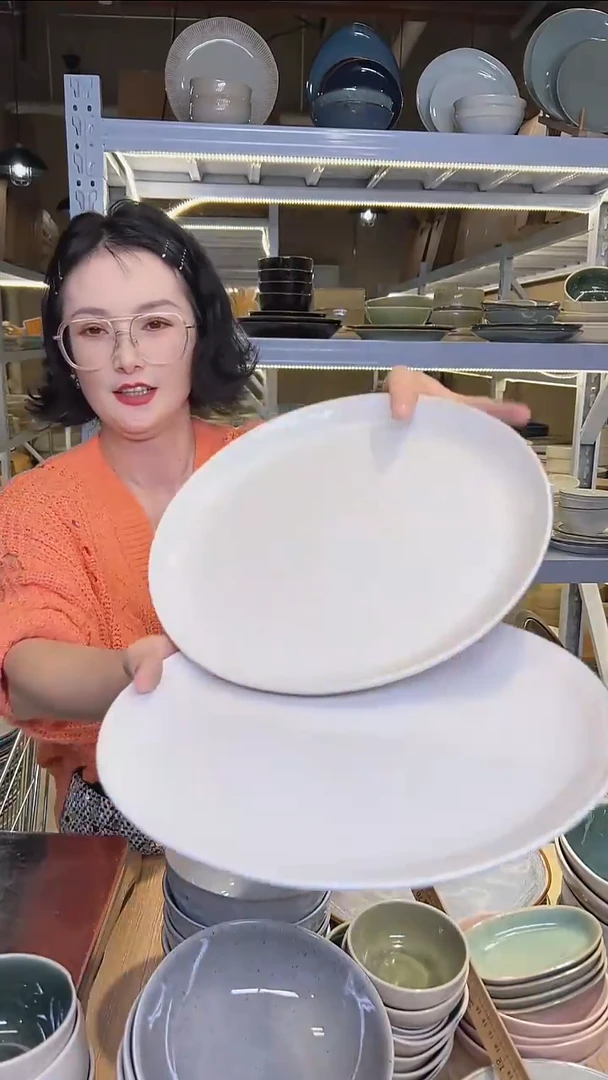 瓷150外贸尾货高温釉下彩陶瓷餐具默认微瑕