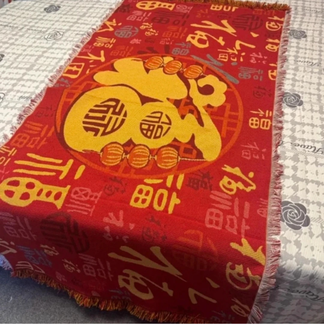 【灯笼福】±5cm流苏沙发毯靠背巾单座多座沙发巾