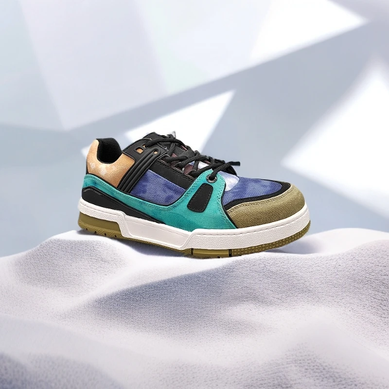 2457欧洲站春季男士新款百搭拼色高级感痞帅时尚潮鞋潮流