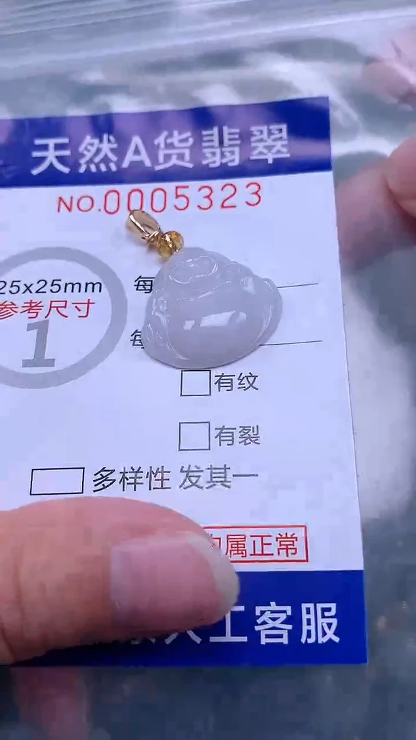 翡翠未镶嵌吊坠(不含链)1