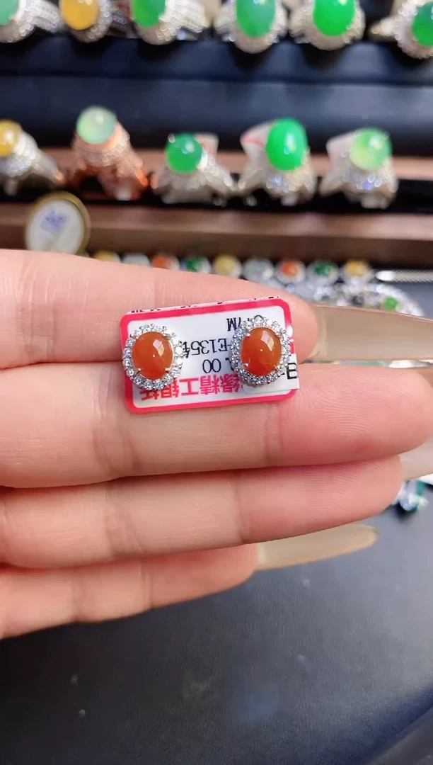 银S925镶嵌戒指翡翠天然