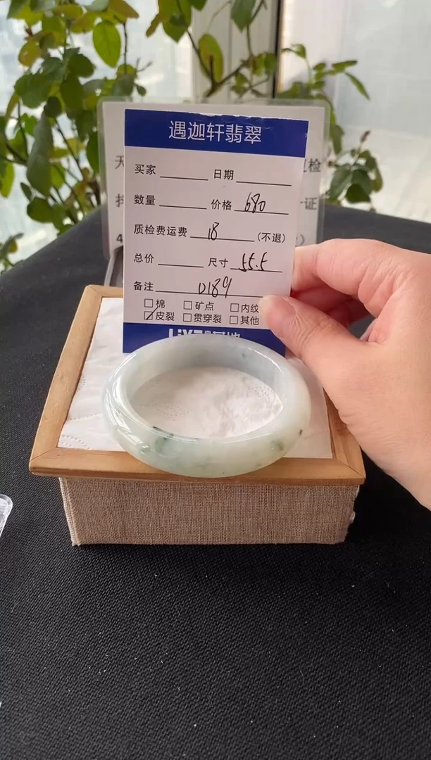 未镶嵌手镯翡翠55.5圈口D189编码