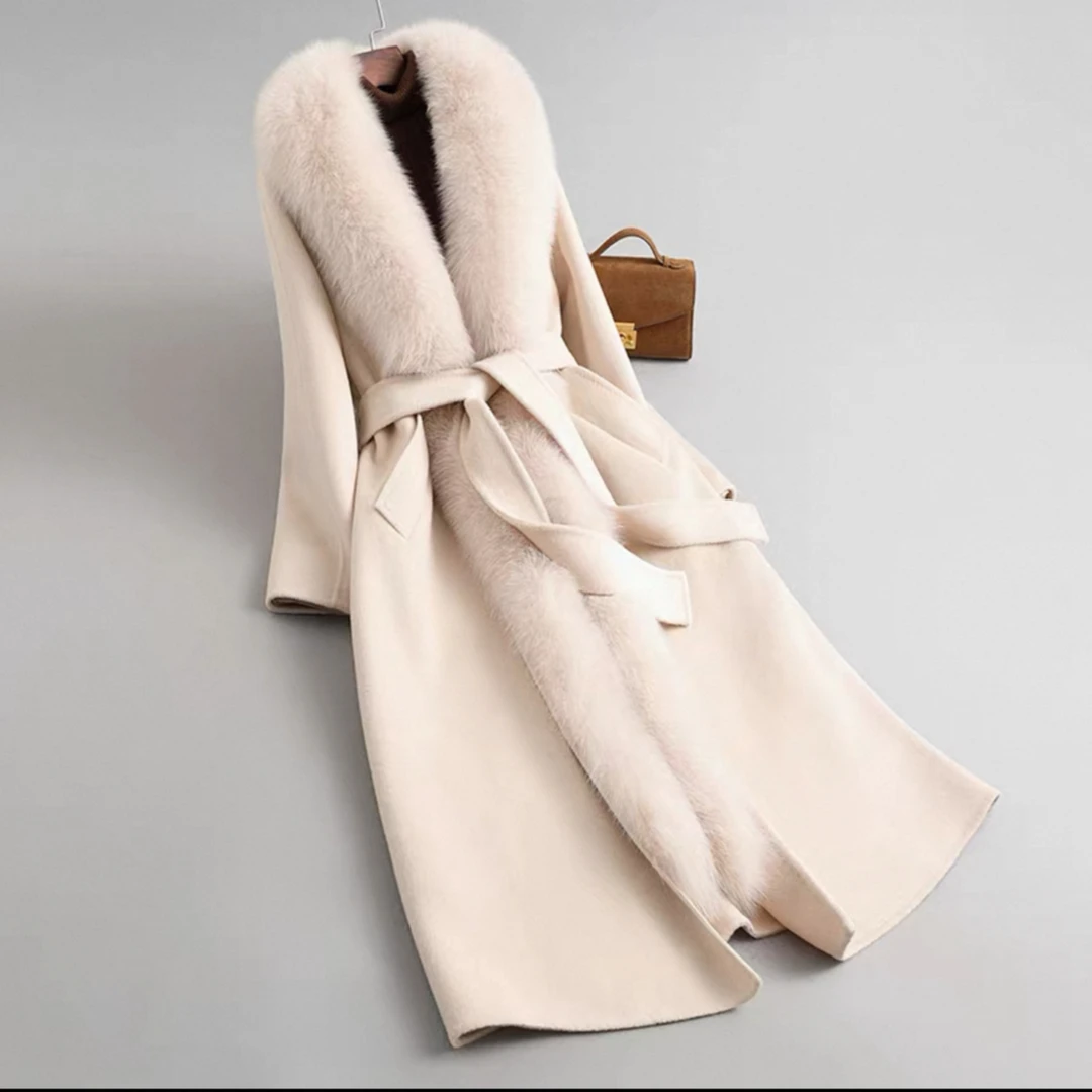 双面大衣女2025冬新款 双面毛呢子外套S911134