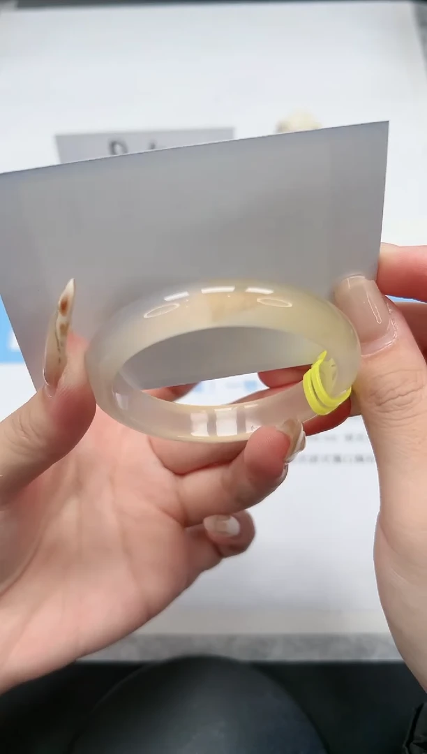 【闪购商品】玛瑙/玉髓手镯未镶嵌272/香槟52.5