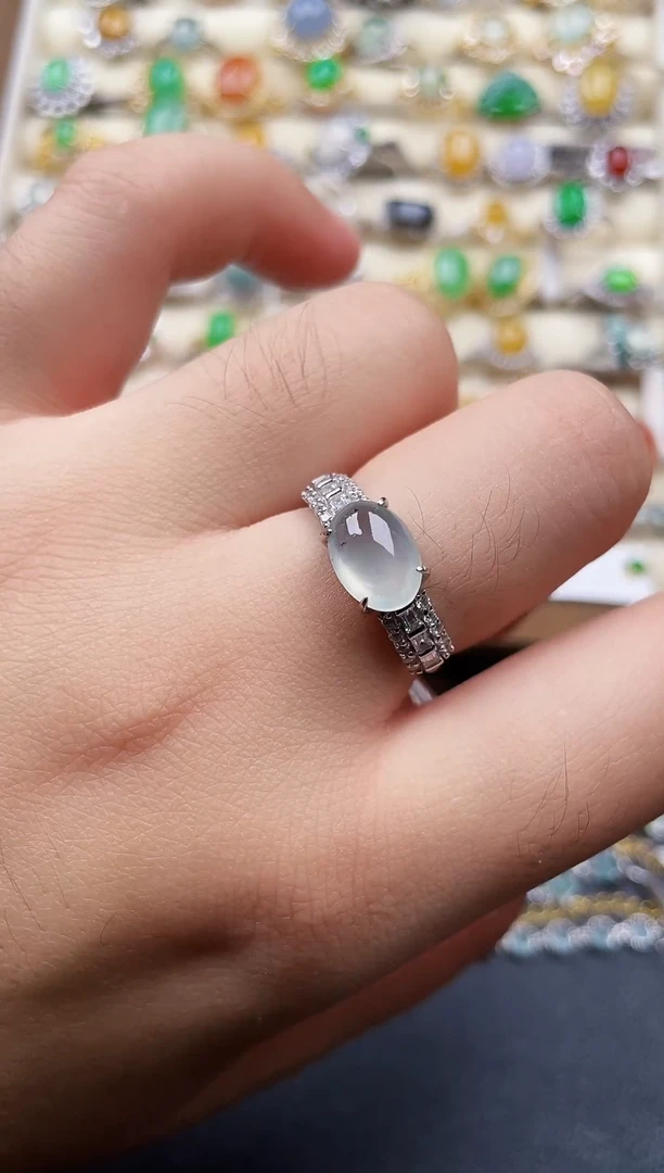 银S925镶嵌戒指翡翠12