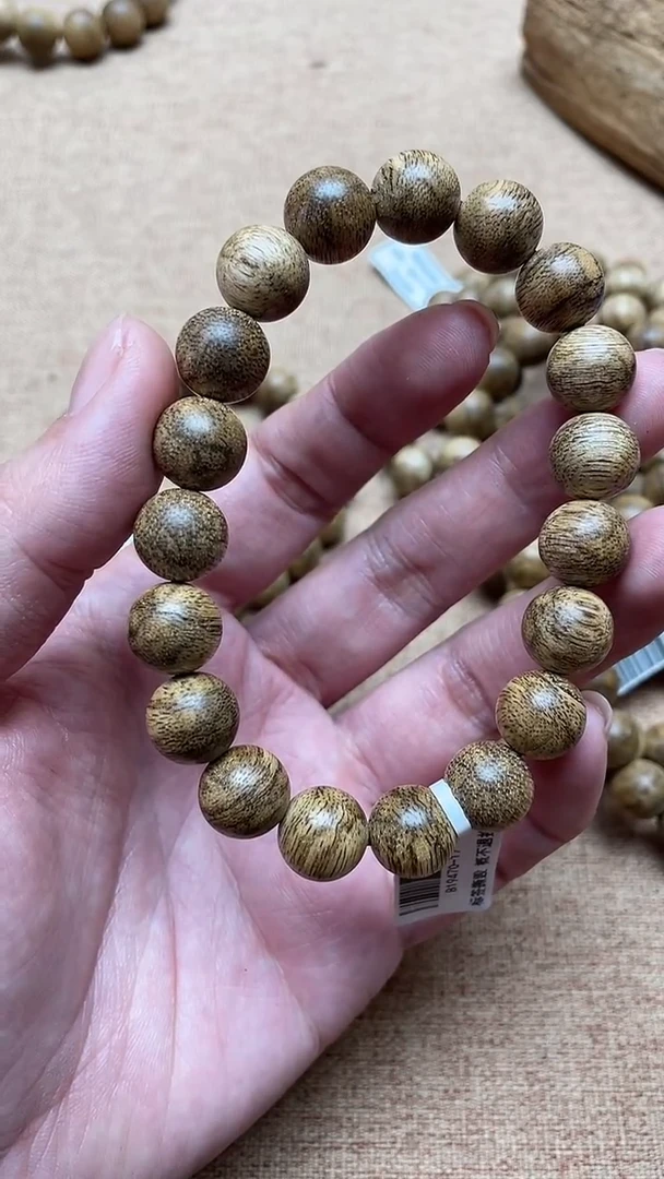 沉香手串菩萨棋虎斑1.1圆珠单圈多样性发其一