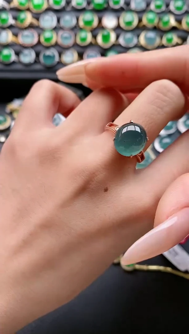 【闪购商品】翡翠戒指银S925镶嵌11111