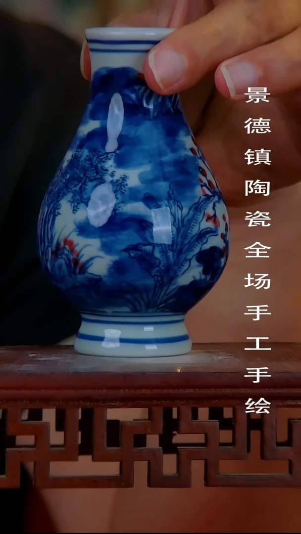 摆件手景德镇陶瓷 全场手工绘