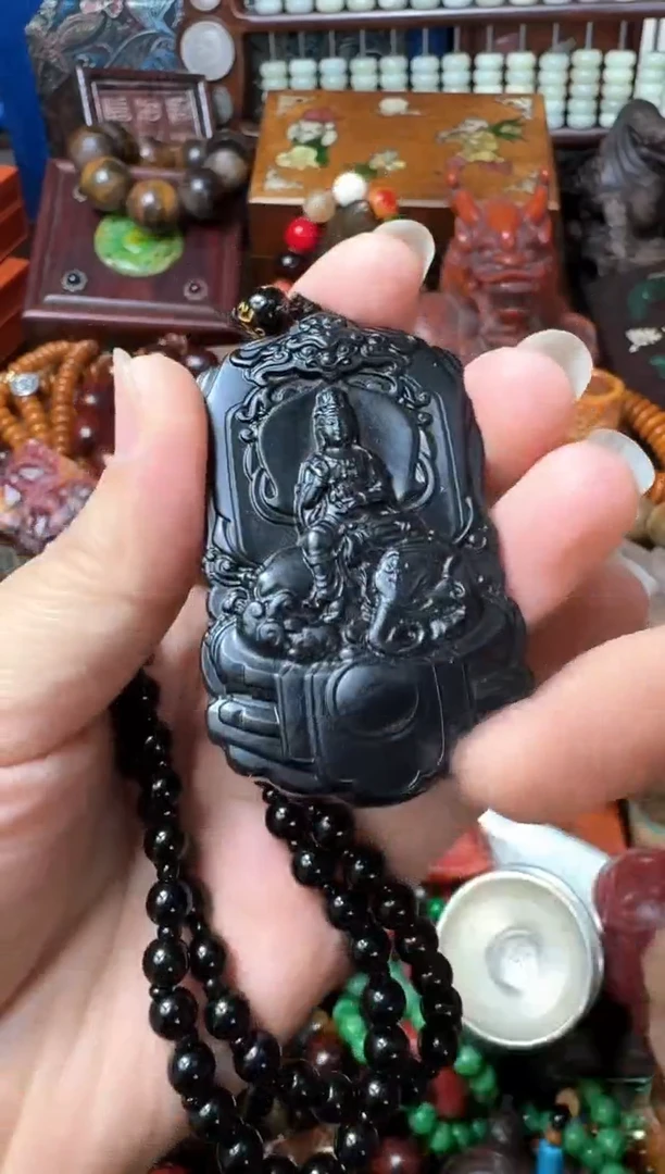 和田玉（墨玉）未镶嵌挂件主播推荐：一物一拍，讲解为准！