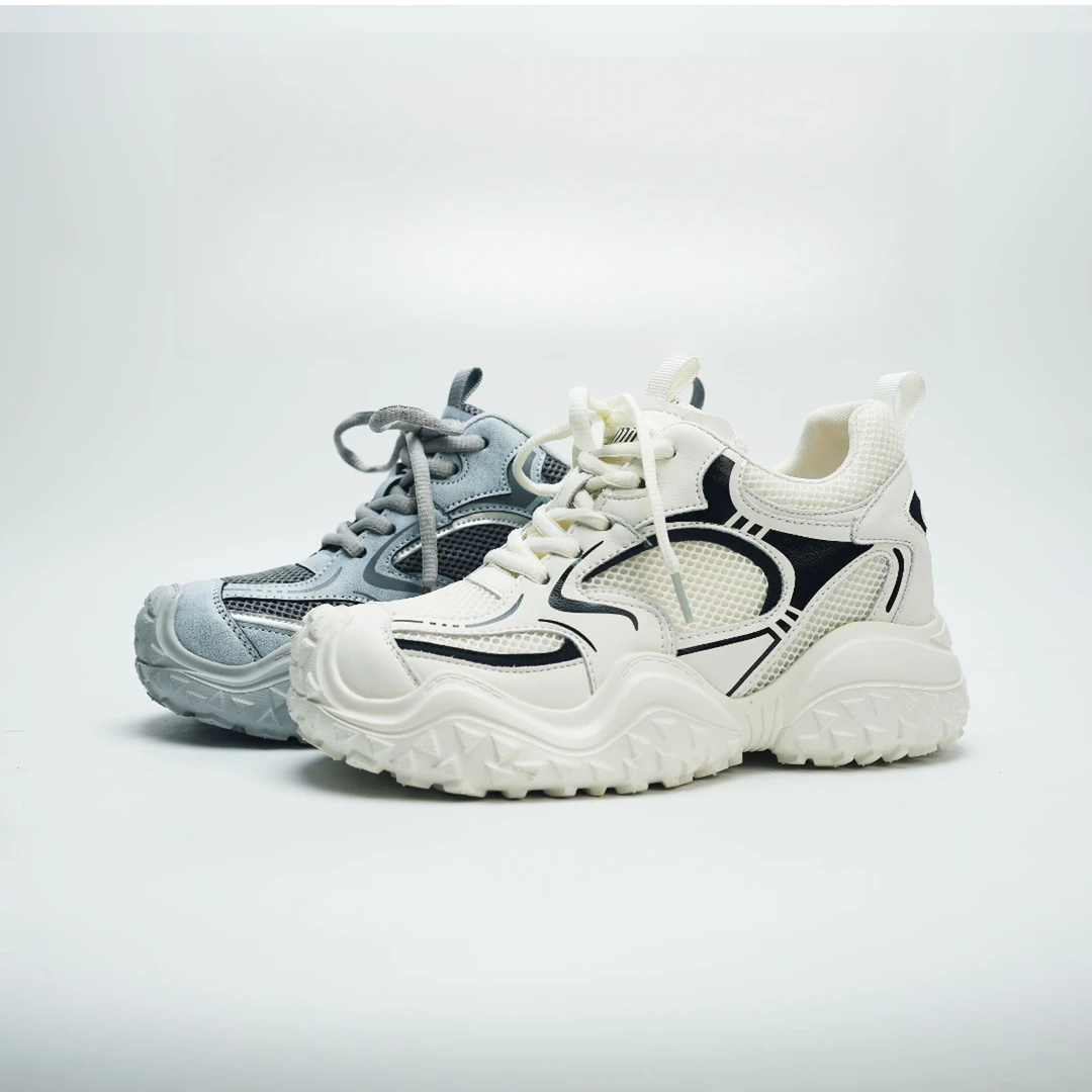 【登山鞋7.5cm】小个子内增高休闲鞋女厚底鞋秋季小众系带女鞋A3587