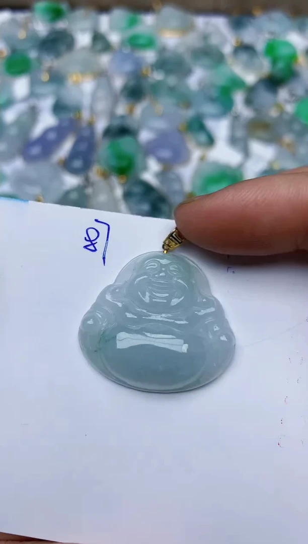 【闪购商品】翡翠颈饰18K金镶嵌天然翡翠A货