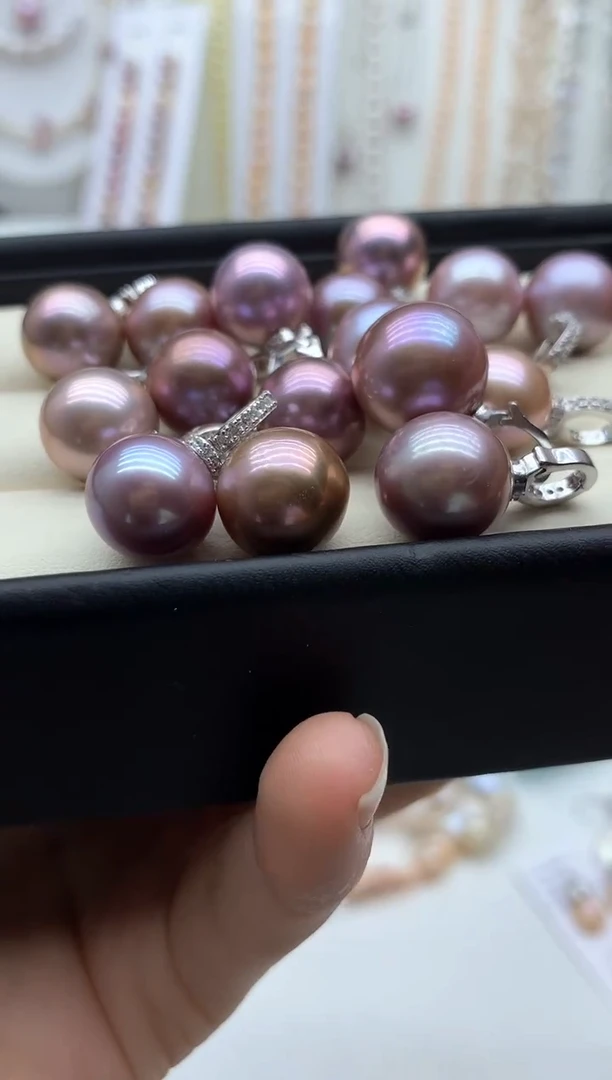 淡水珍珠银S925镶嵌吊坠(不含链)多样性发其一