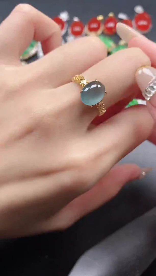 银S925镶嵌戒指翡翠511514