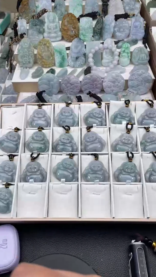 颈饰未镶嵌翡翠天然缅甸翡翠A货多样性发一佛公P10