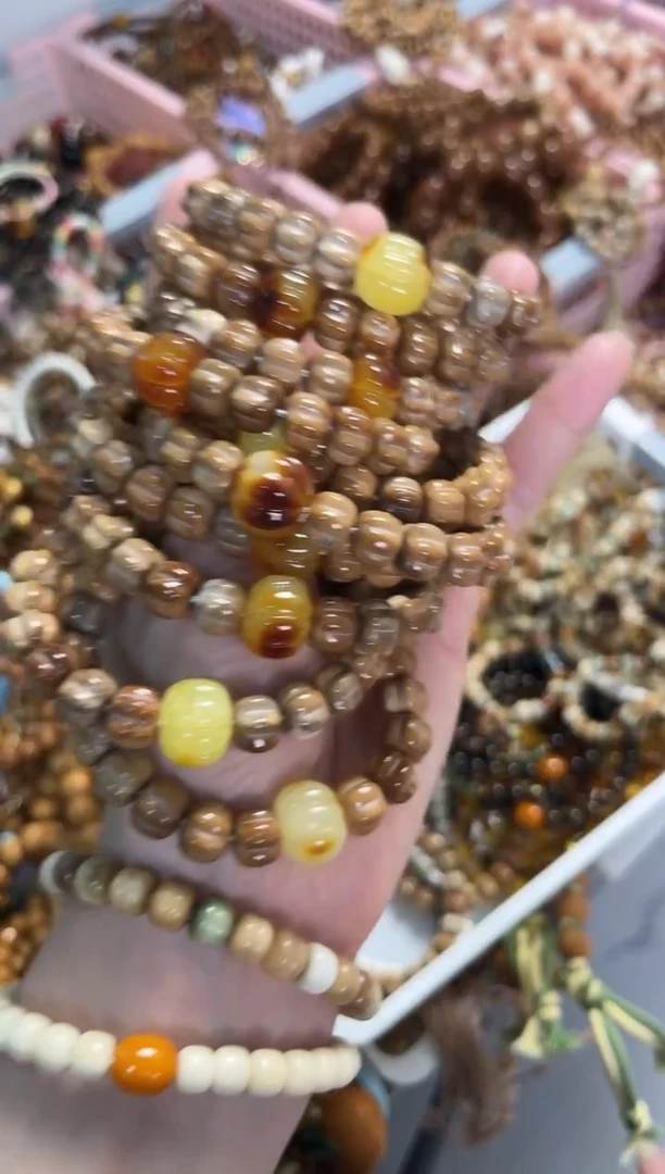 手串库克库克妖花楼兰南瓜手串10mm 多样性发货