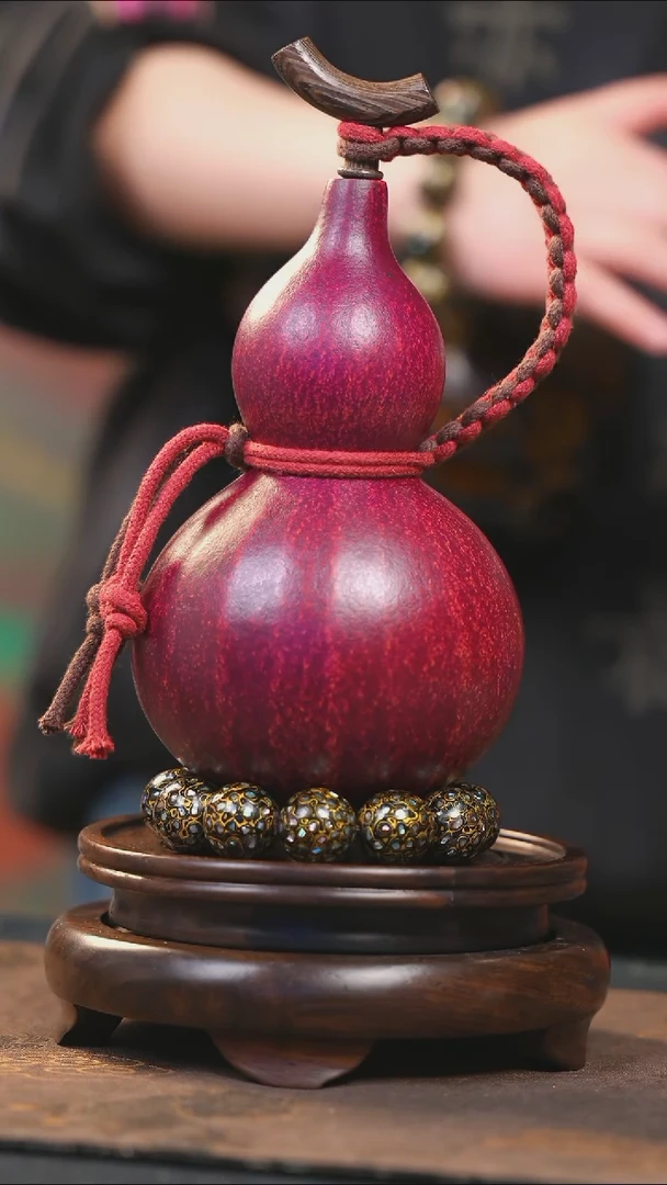 【闪购商品】YQ236大漆酒葫芦不包手串及旋转底座