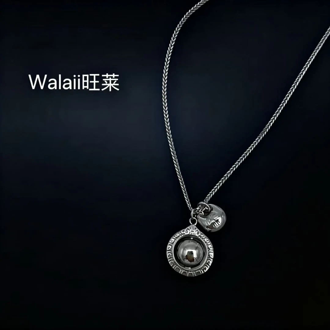 坠链均925银 旺莱 861 吸钱星胖福小排链S89822035-41 凤梨严选