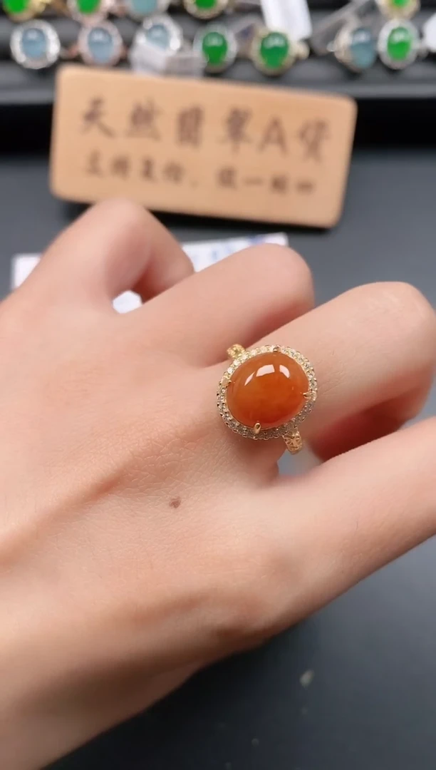 银S925镶嵌戒指翡翠111