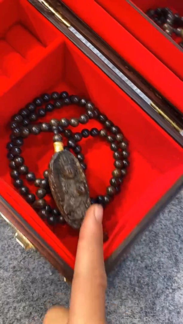 花梨木类密码首饰盒+手串