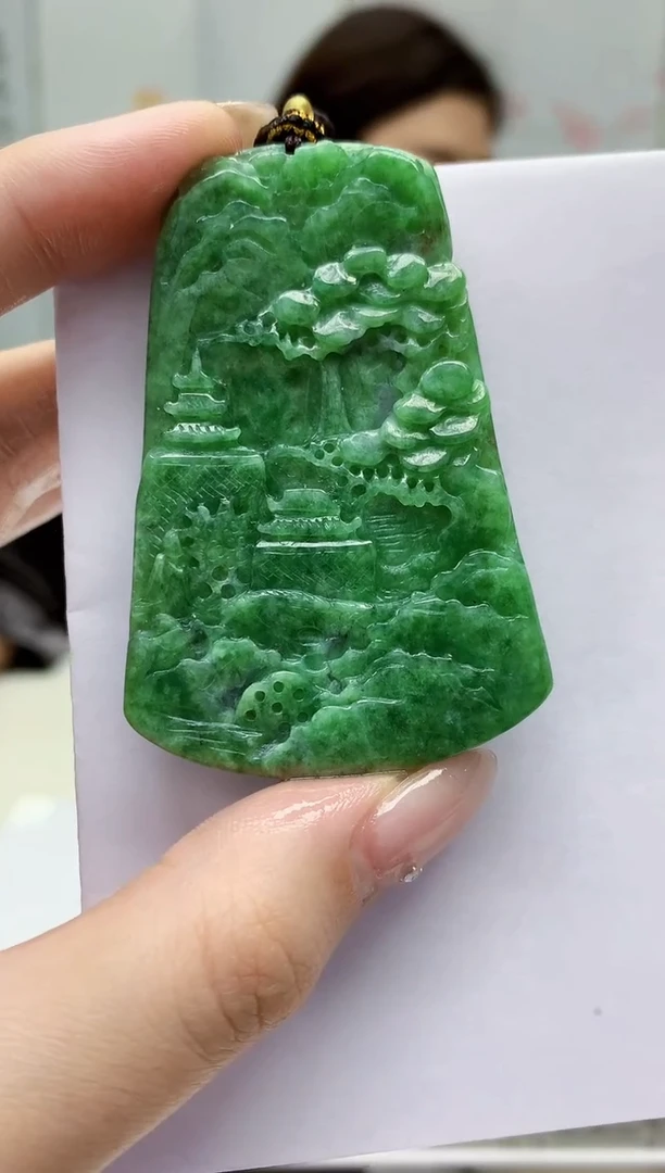 【闪购商品】定制翡翠未镶嵌4829jw-毛货挂件25