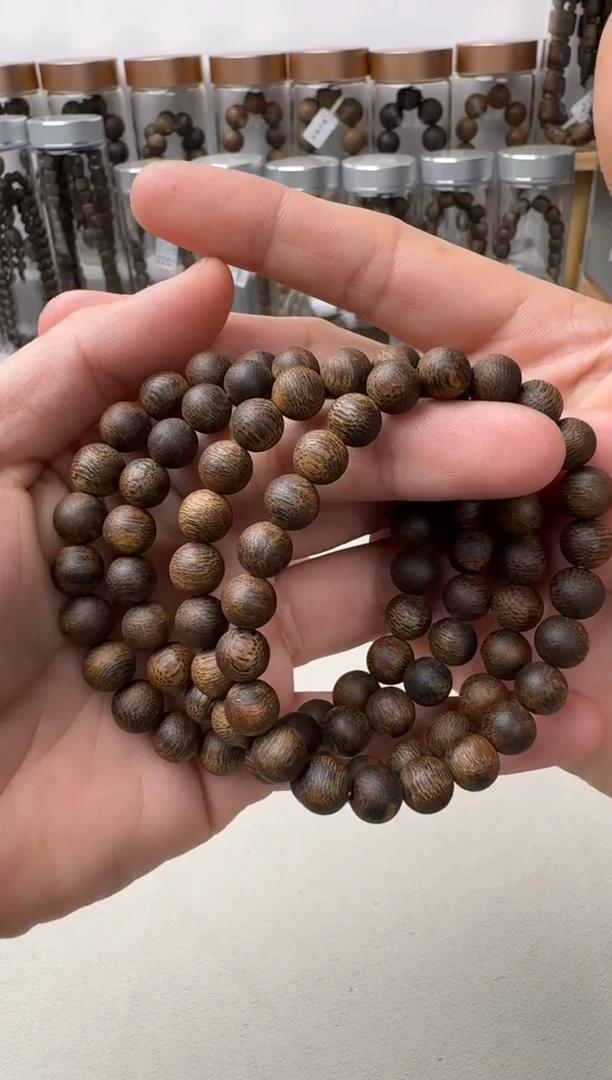 【闪购商品】沉香手串乌身九九沉圆珠卡8+保6克+多样性发一